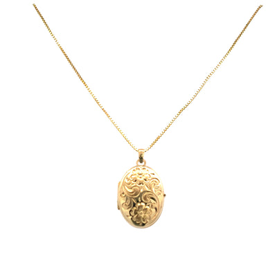 ESTATE Oval Locket in Yellow Gold