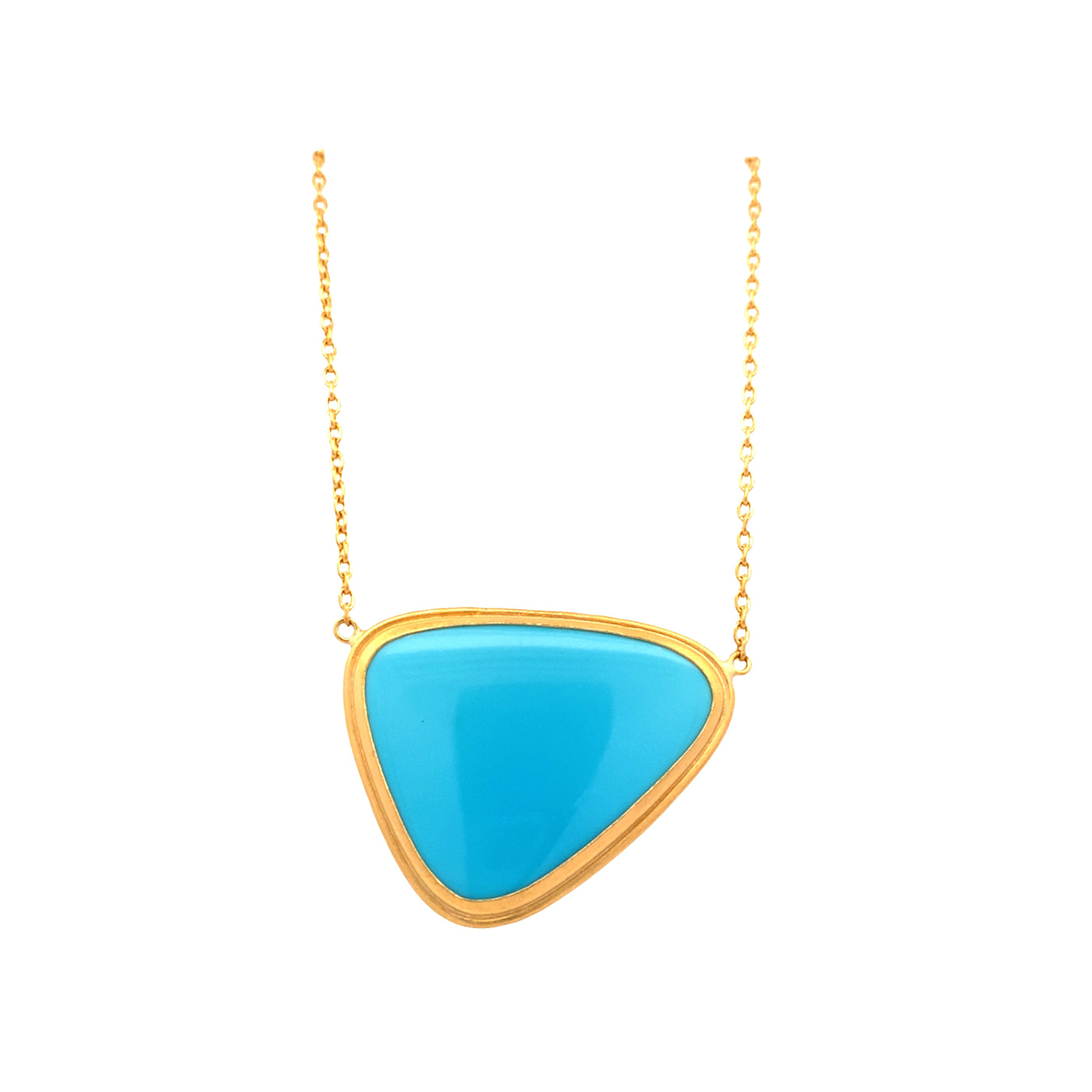 ESTATE Lika Behar Turquoise Necklace in Yellow Gold