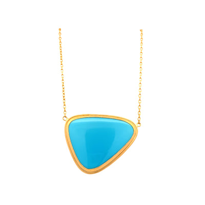 ESTATE Lika Behar Turquoise Necklace in Yellow Gold