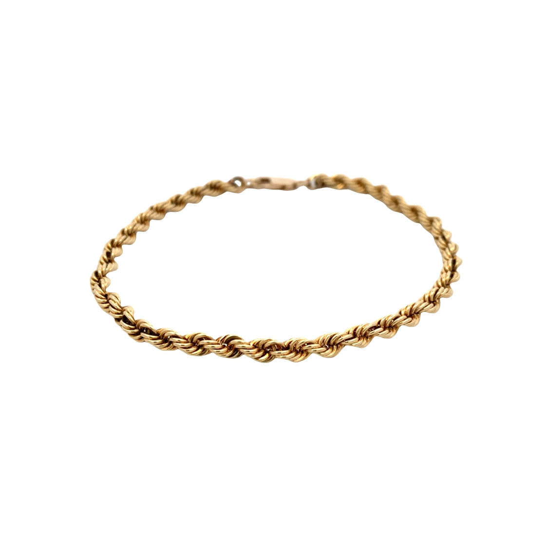 ESTATE 8" Rope Bracelet in 14K Yellow Gold