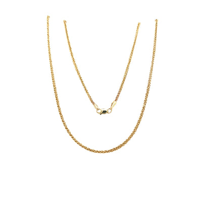 ESTATE 3 Wire Wheat Chain in Yellow Gold