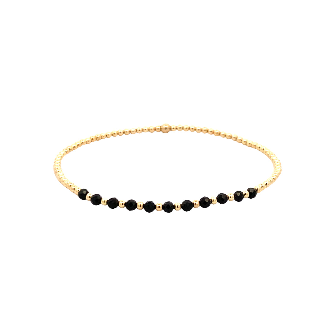 Spinel Beaded Bracelet in Sterling Silver with Gold Plating by Karen Lazar