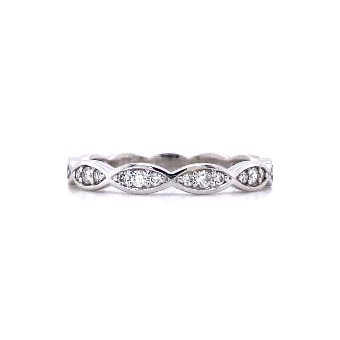 Beeghly & Co. 14 Karat White Gold Diamond Wedding Band - Women's BCR-46