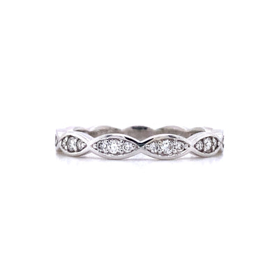 Beeghly & Co. 14 Karat White Gold Diamond Wedding Band - Women's BCR-46