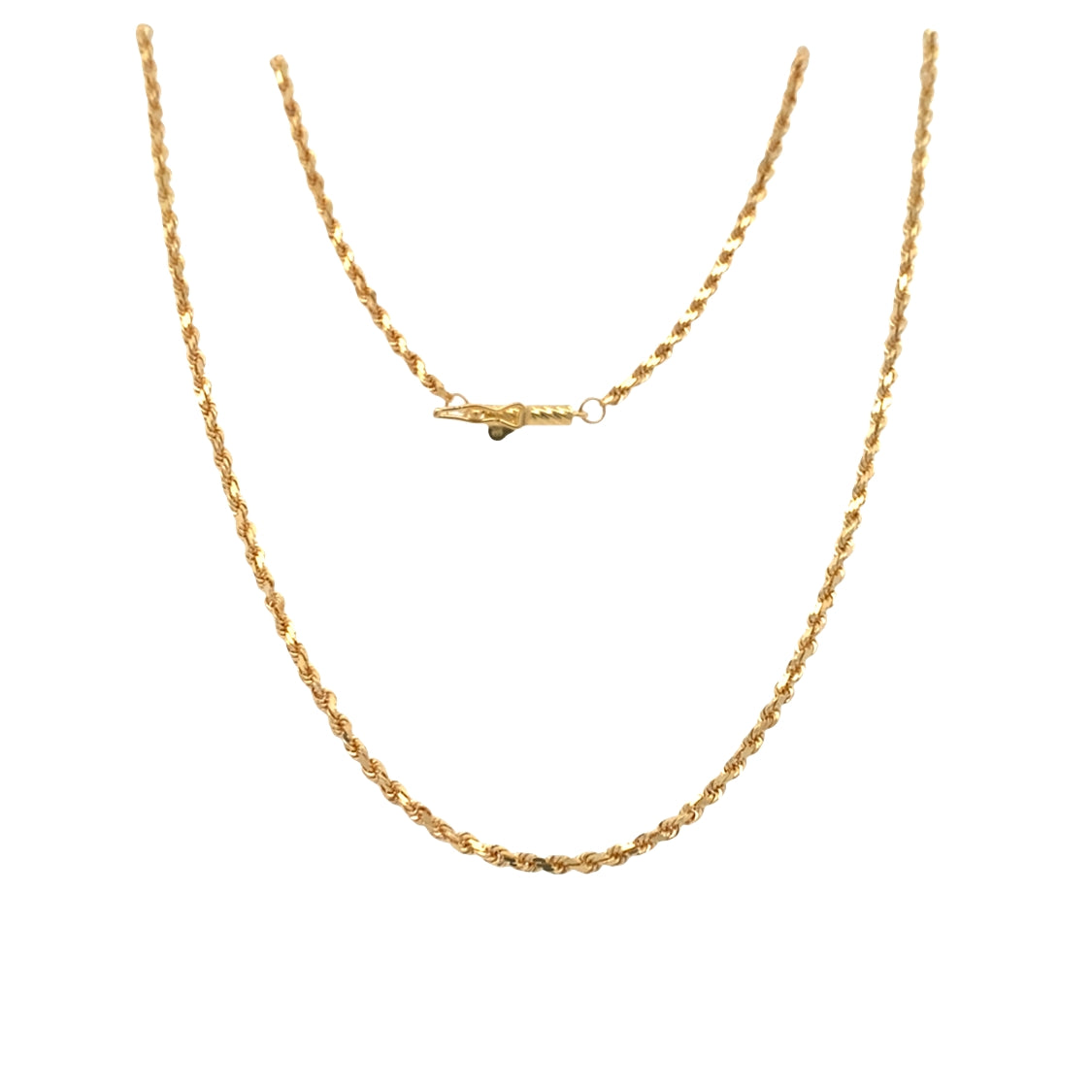 ESTATE 24" D/C Rope Chain in Yellow Gold