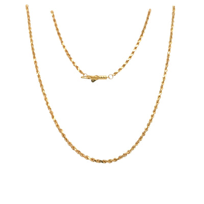 ESTATE 24" D/C Rope Chain in Yellow Gold