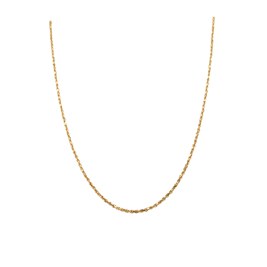 Estate 30" Solid Rope Necklace in Yellow Gold