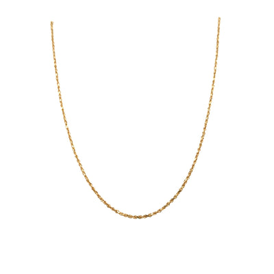 Estate 30" Solid Rope Necklace in Yellow Gold
