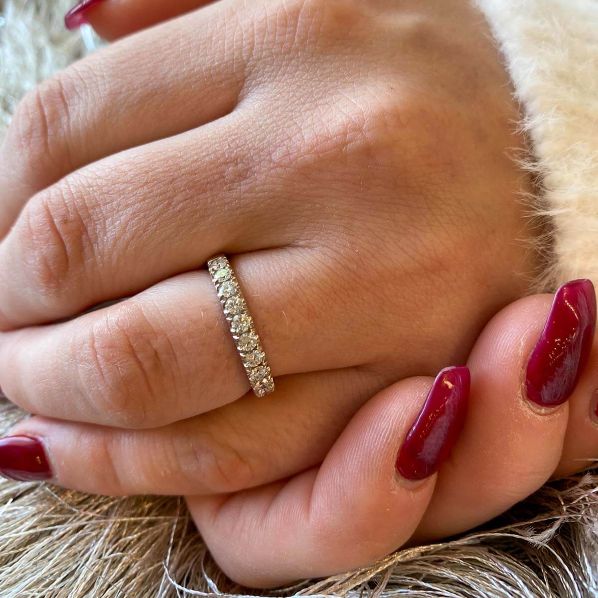 14K White Gold .52CTW Diamond Band – VS G–H | Beeghly & Co. Jewelers