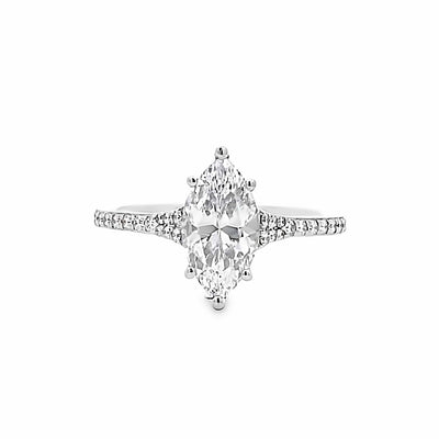Simon G Jewelry 18 Karat Marquise Shaped Engagement Ring LR2507-MQ