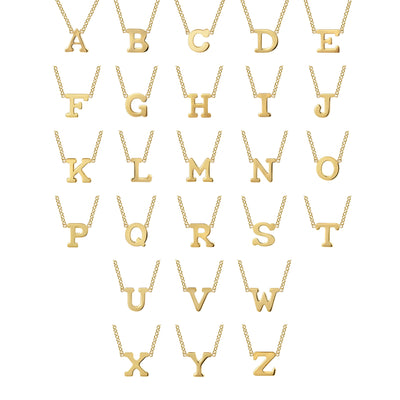 Initial “L” Link Necklace in Yellow Gold by Gabriel & Co.