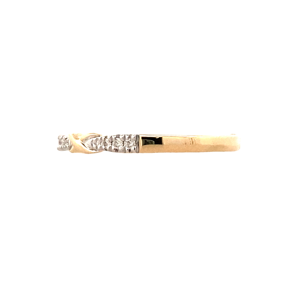 Diamond Stackable Band in Yellow Gold