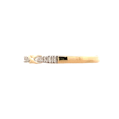 Diamond Stackable Band in Yellow Gold