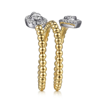 Pear-Shaped Diamond Wrap Ring in Yellow Gold  by Gabriel & Co.