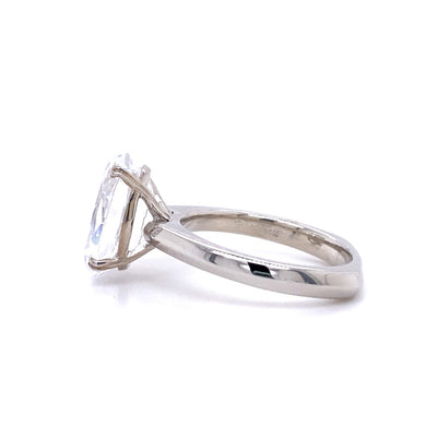 Oval Diamond Solitaire Engagement Ring in White Gold by B&C