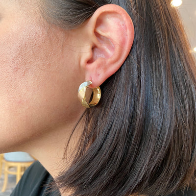 ESTATE Hoops in Three-Tone Gold