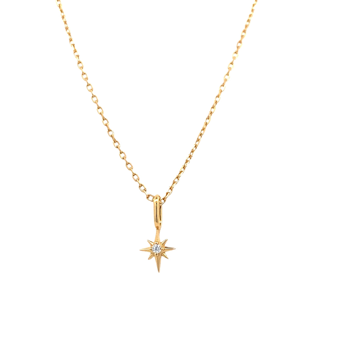 Petite CZ Star Charm in Silver with Yellow Gold Plating by Ania Haie