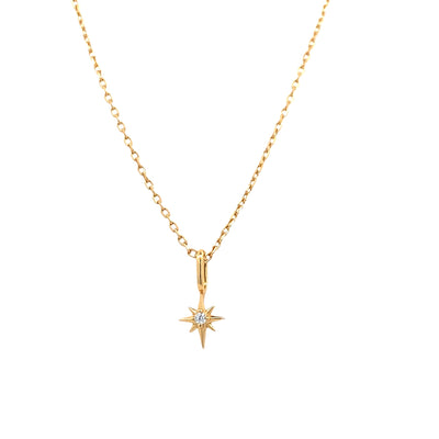 Petite CZ Star Charm in Silver with Yellow Gold Plating by Ania Haie