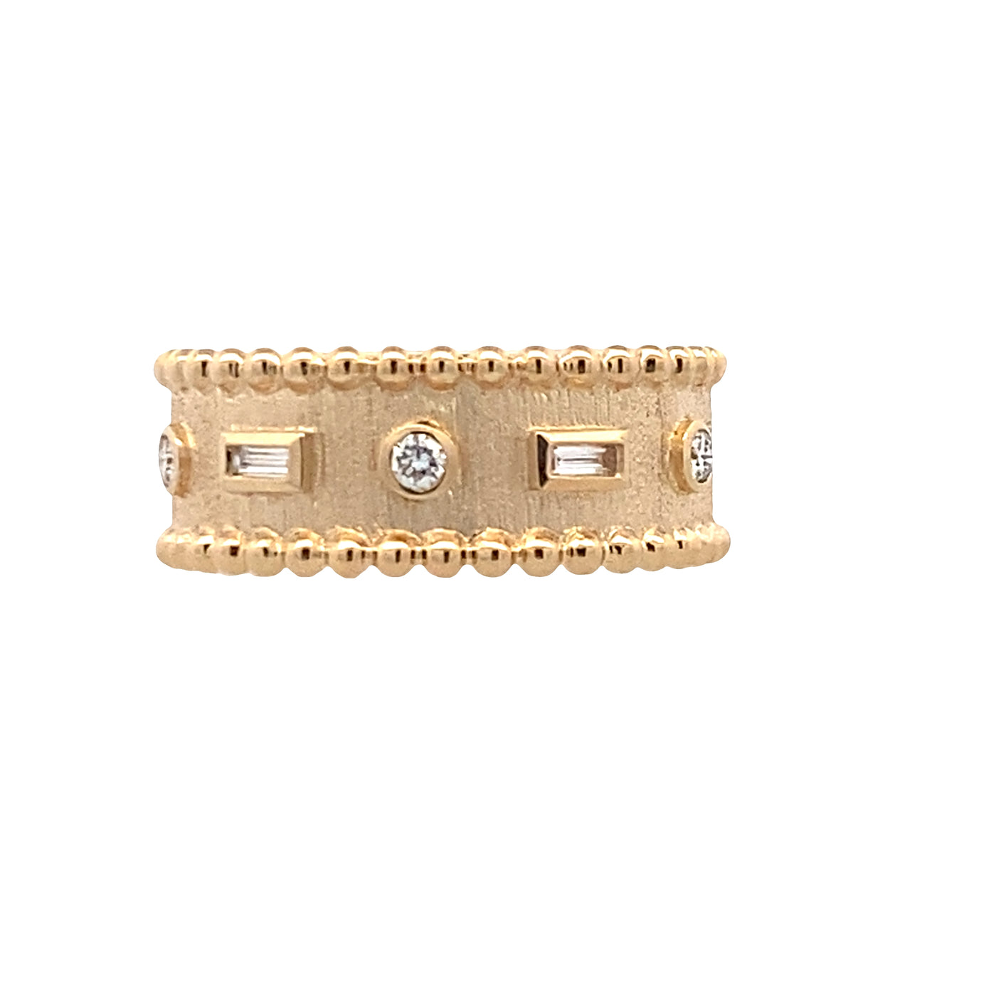 Diamond Stackable Ring in Yellow Gold by Allison Kaufman