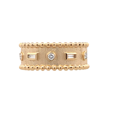 Diamond Stackable Ring in Yellow Gold by Allison Kaufman