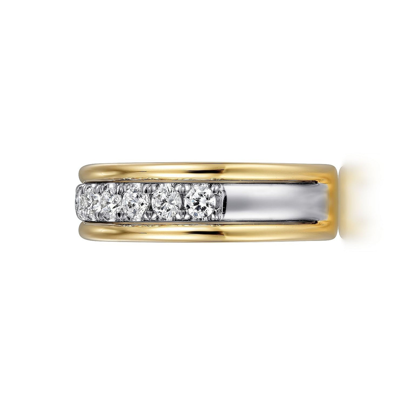 Diamond Anniversary Band in Two-Tone Gold by Gabriel & Co.