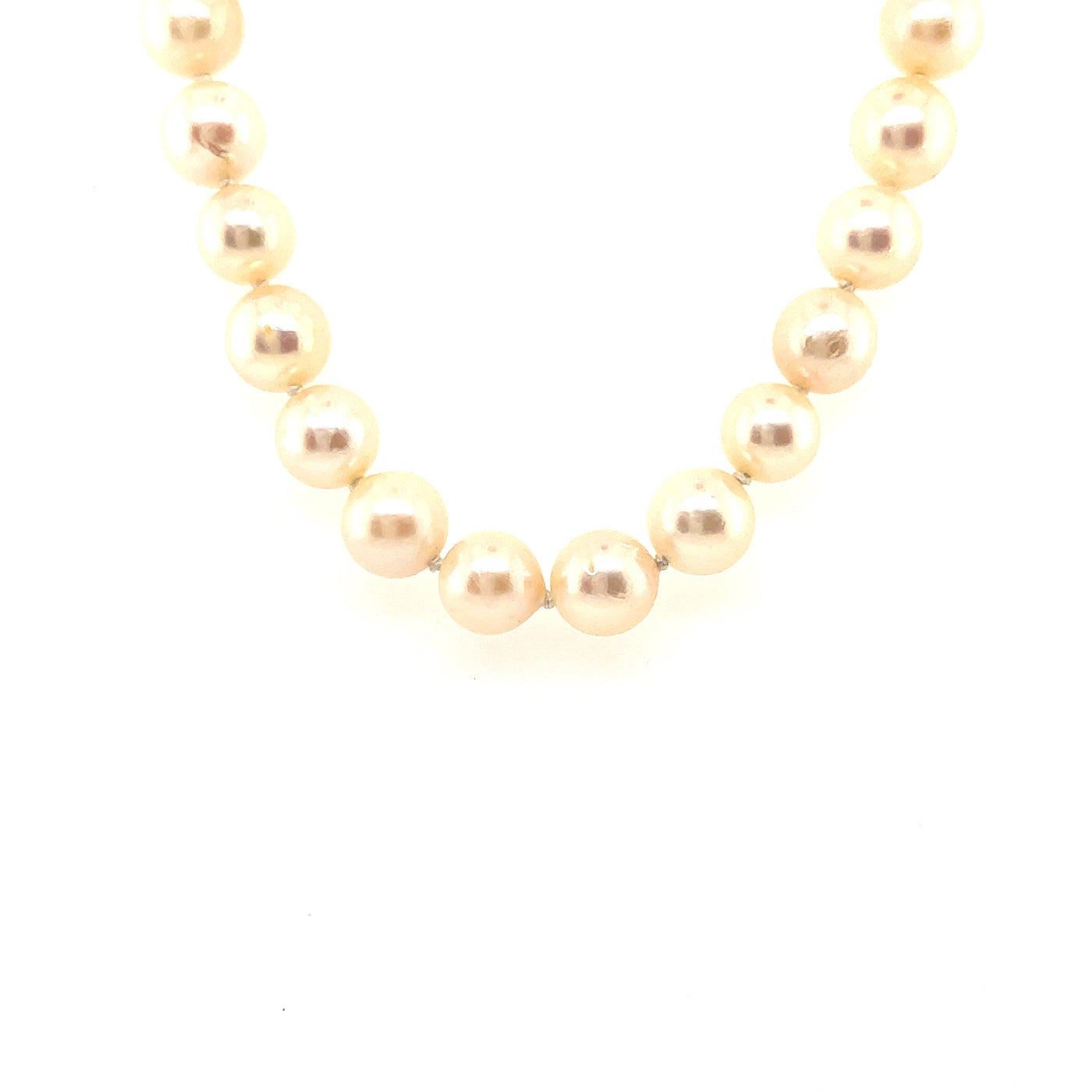 Estate 14K Yellow Gold Cultured Pearl Necklace