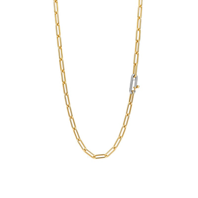Fancy Link Necklace in Silver and  Gold Plating  by Ti Sento Milano