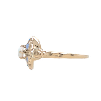 ESTATE Opal Cluster Ring in Yellow Gold