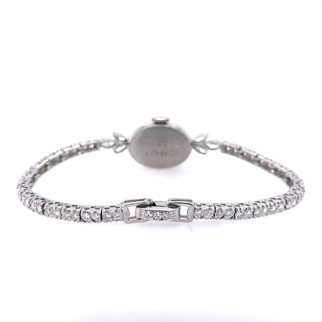 Estate Plat. Ladies Tiffany & Company / Movado Diamond Watch
