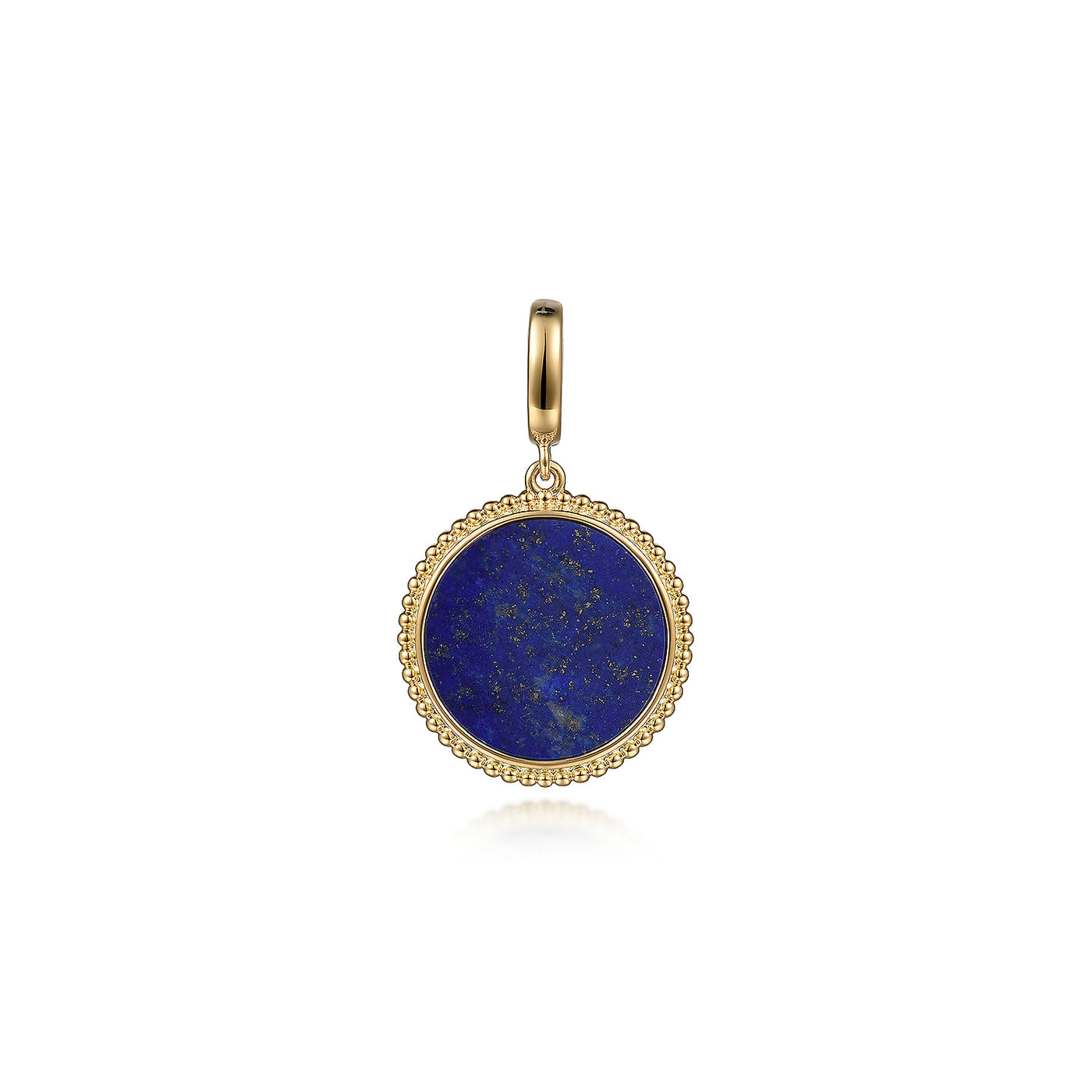 Lapis Solitaire Pendant in Yellow Gold by Gabriel & Co.