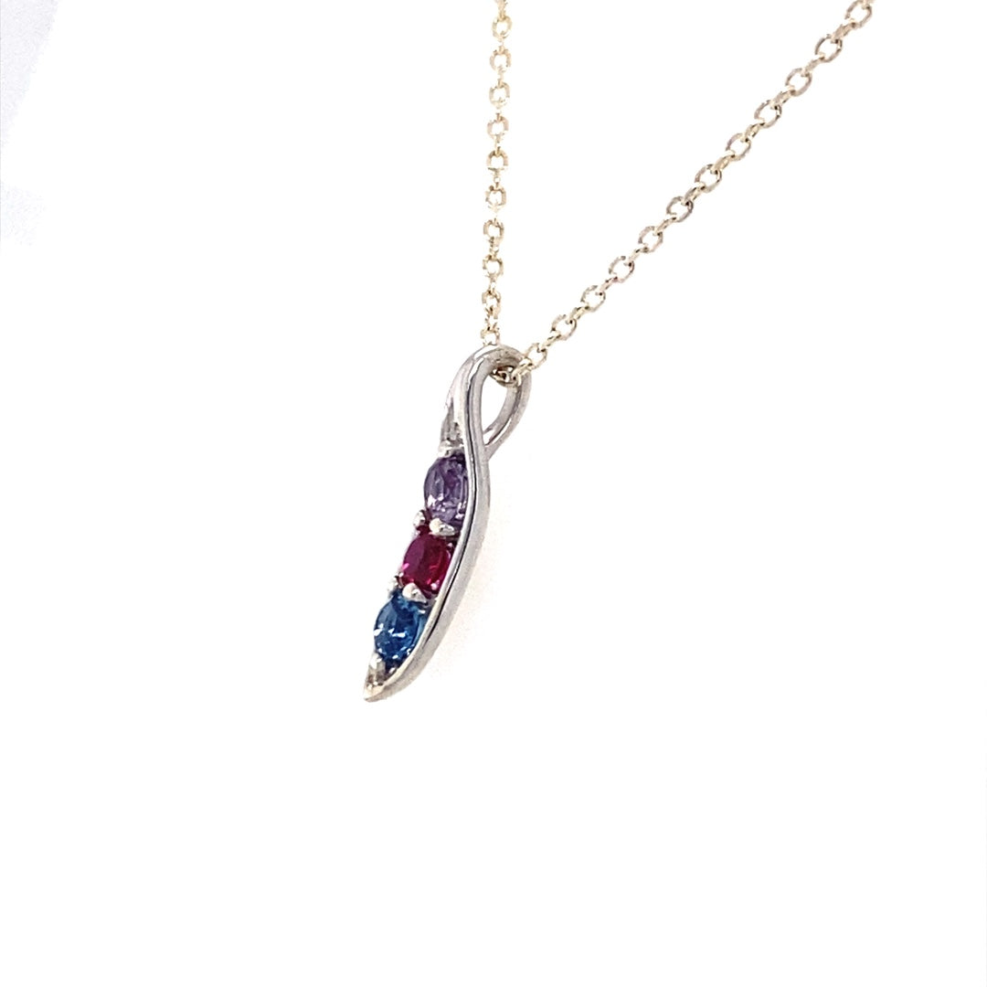 Peas in a pod necklace birthstone sale