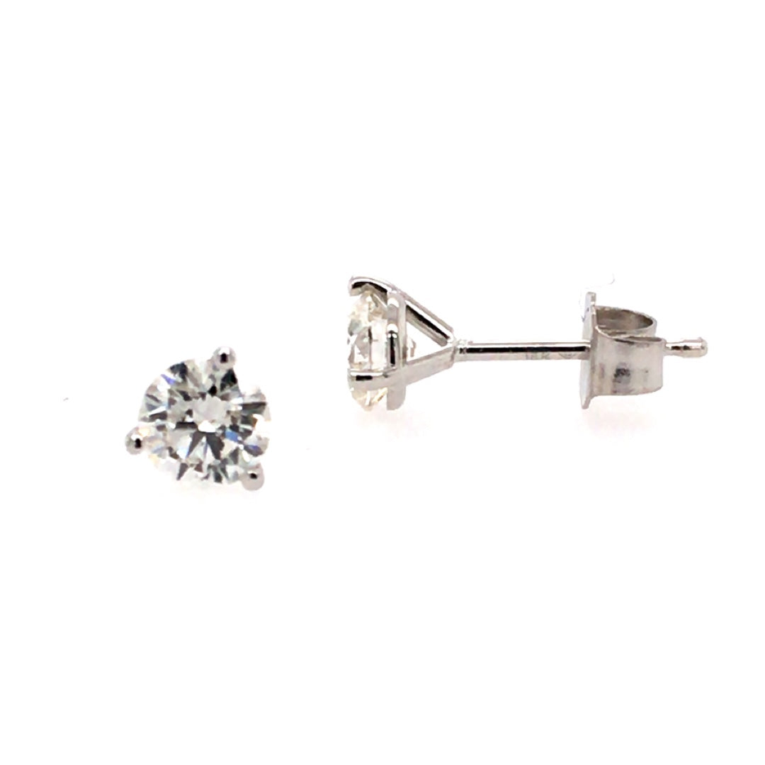 18 Karat White Gold  "Better Collection"  3/4 CTW Diamond Stud Earrings SM10D