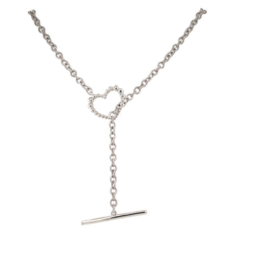 Open Heart Bujukan Necklace in Silver by Gabriel & Co.