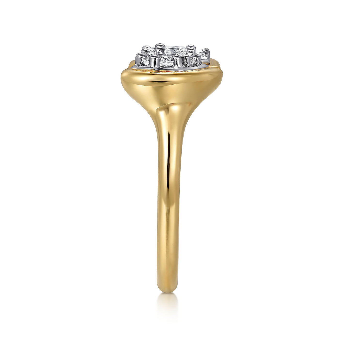 Diamond Toi et Moi Ring in Yellow Gold by Gabriel & Co.
