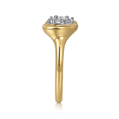 Diamond Toi et Moi Ring in Yellow Gold by Gabriel & Co.