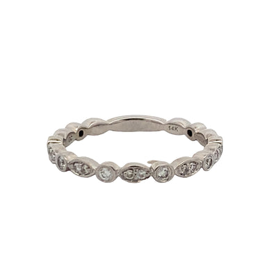 ESTATE Gabriel & Co. Diamond Stacking RIng in White Gold