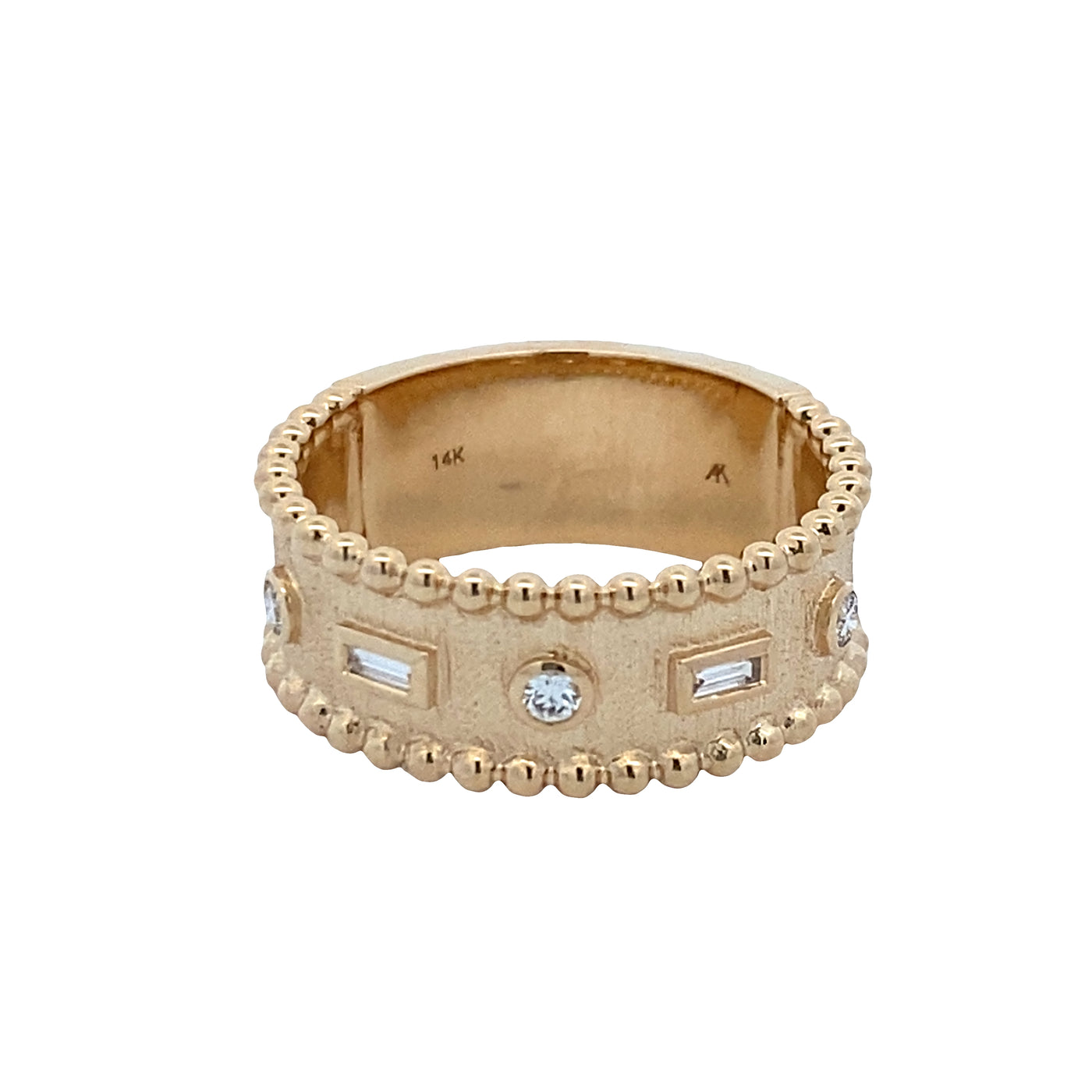Diamond Stackable Ring in Yellow Gold by Allison Kaufman