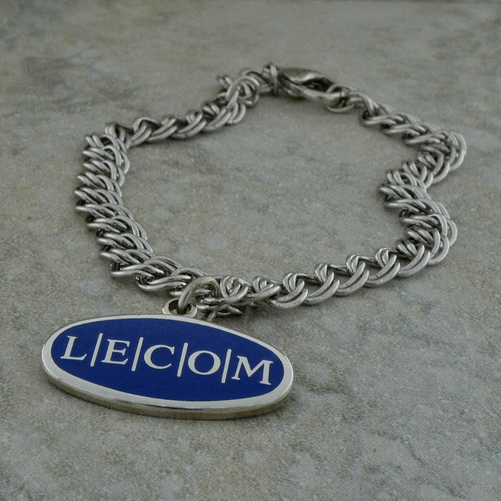 Enamel LECOM  Charm in Silver