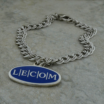 Enamel LECOM  Charm in Silver