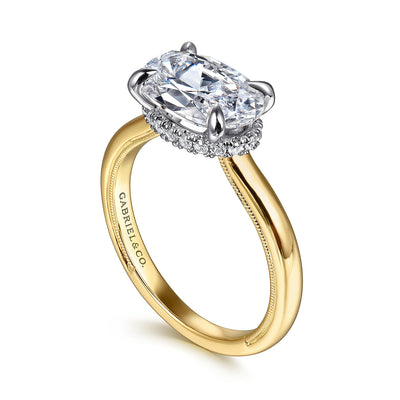 Gabriel & Co. 14 Karat Halo Oval Diamond Engagement Ring ER16476O8M44JJ.CSCZ