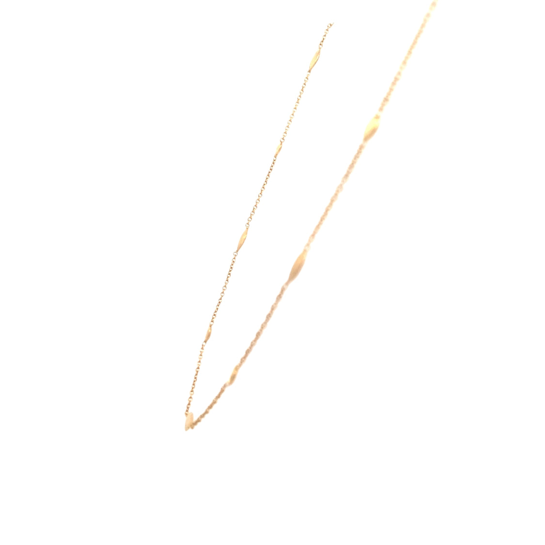 Hammered and Polished Disc Station Necklace in Yellow Gold