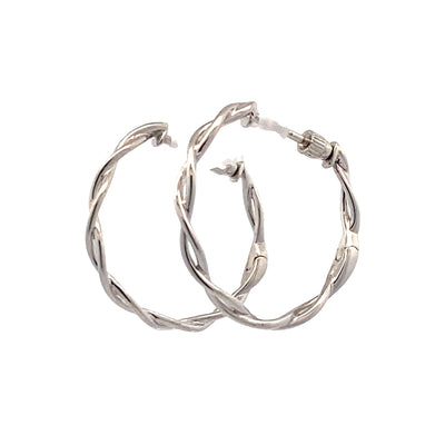 Twisted Hoops in Silver by Gabriel & Co.