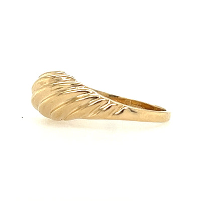 ESTATE Retro Dome Ring in Yellow Gold