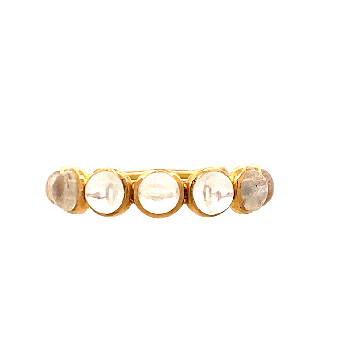 Moonstone Adjustable Ring in Yellow Gold