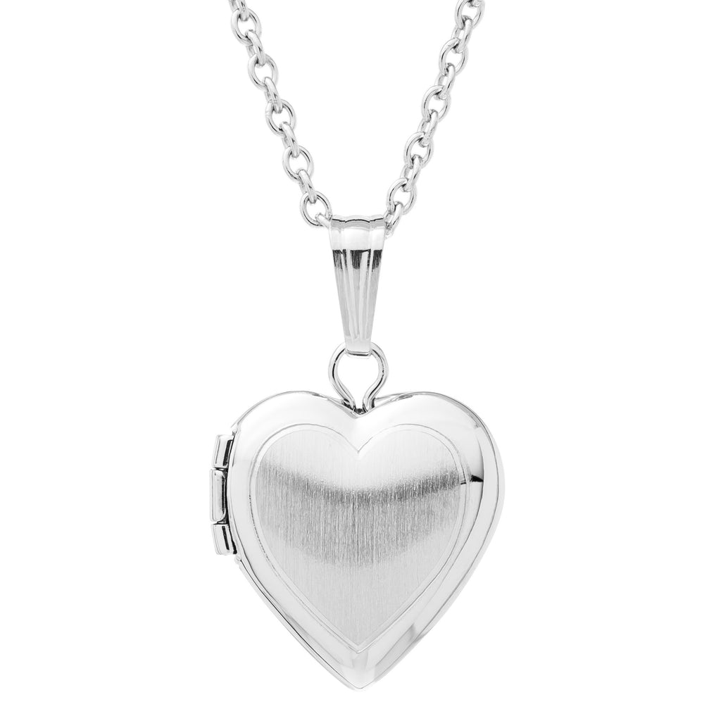 Sterling Silver Heart Locket Women's Pendant Necklace, 18 - Walmart.com