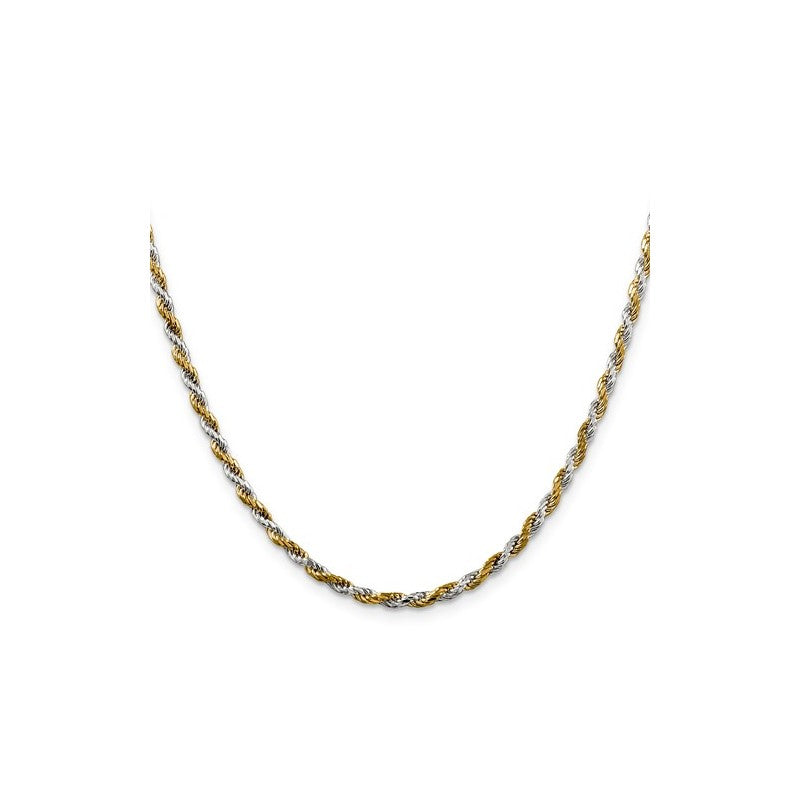 Sterling Silver/ Vermeil Gold Rope QDCY060-24