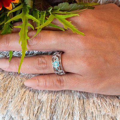 Paraiba Tourmaline and Diamond Ring in White Gold by Simon G