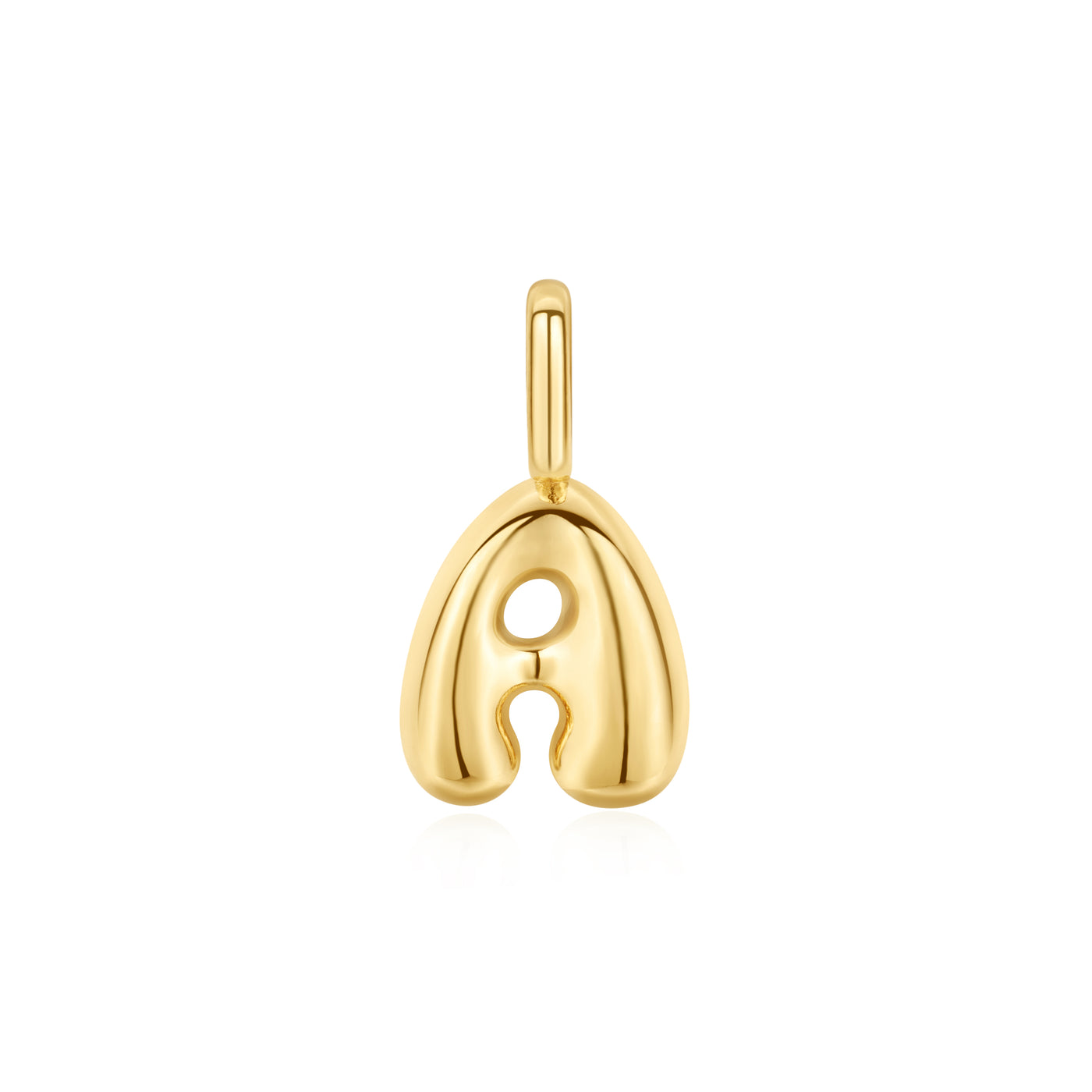 Chubby Letter "A" Charm in Yellow Gold by Ania Haie