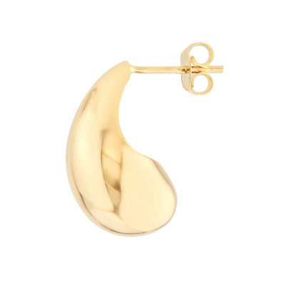 14 Karat Yellow Gold Teardrop Dome Earrings TM024177-14Y