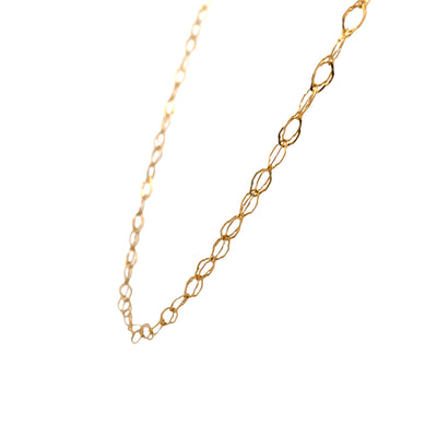 ESTATE Double Link Necklace in Yellow Gold